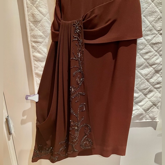 Flawless 1940’s vintage padded shoulder beaded dress - Picture 6 of 13